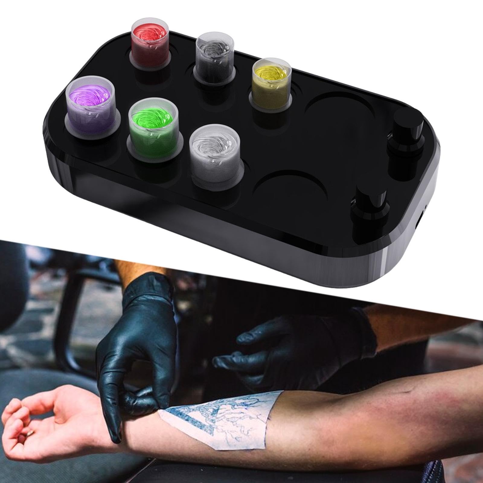 MERIGLARE Mezclador de tinta Agitador de tinta Fácil de usar Mini vaso de tinta Mezcla de pintura para laboratorio para salones de esmalte de