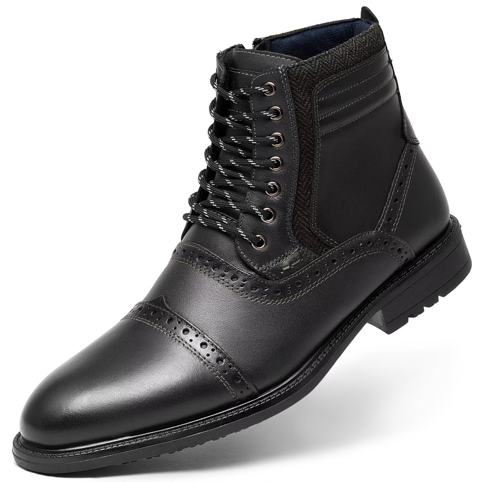 Arkbird Mens Chelsea Boots, Stylish and Comfort Leather Chukka Ankle Boots with Zipper