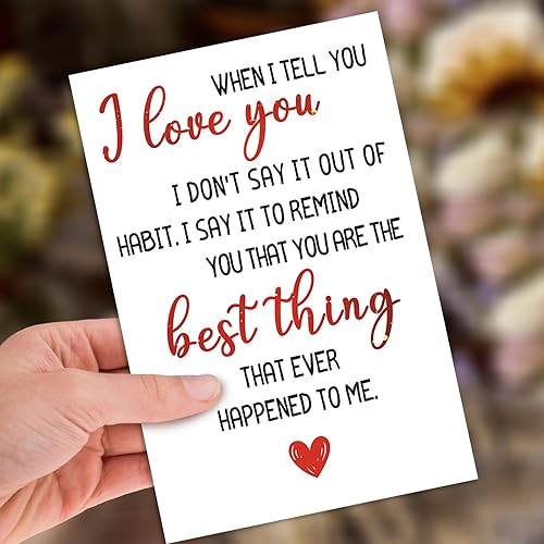 Miniatura 3 de HEJOYN Tarjeta de regalo para el día del padre de parte de la esposa, regalo de tarjeta del día del padre para marido novio, regalo divertido del