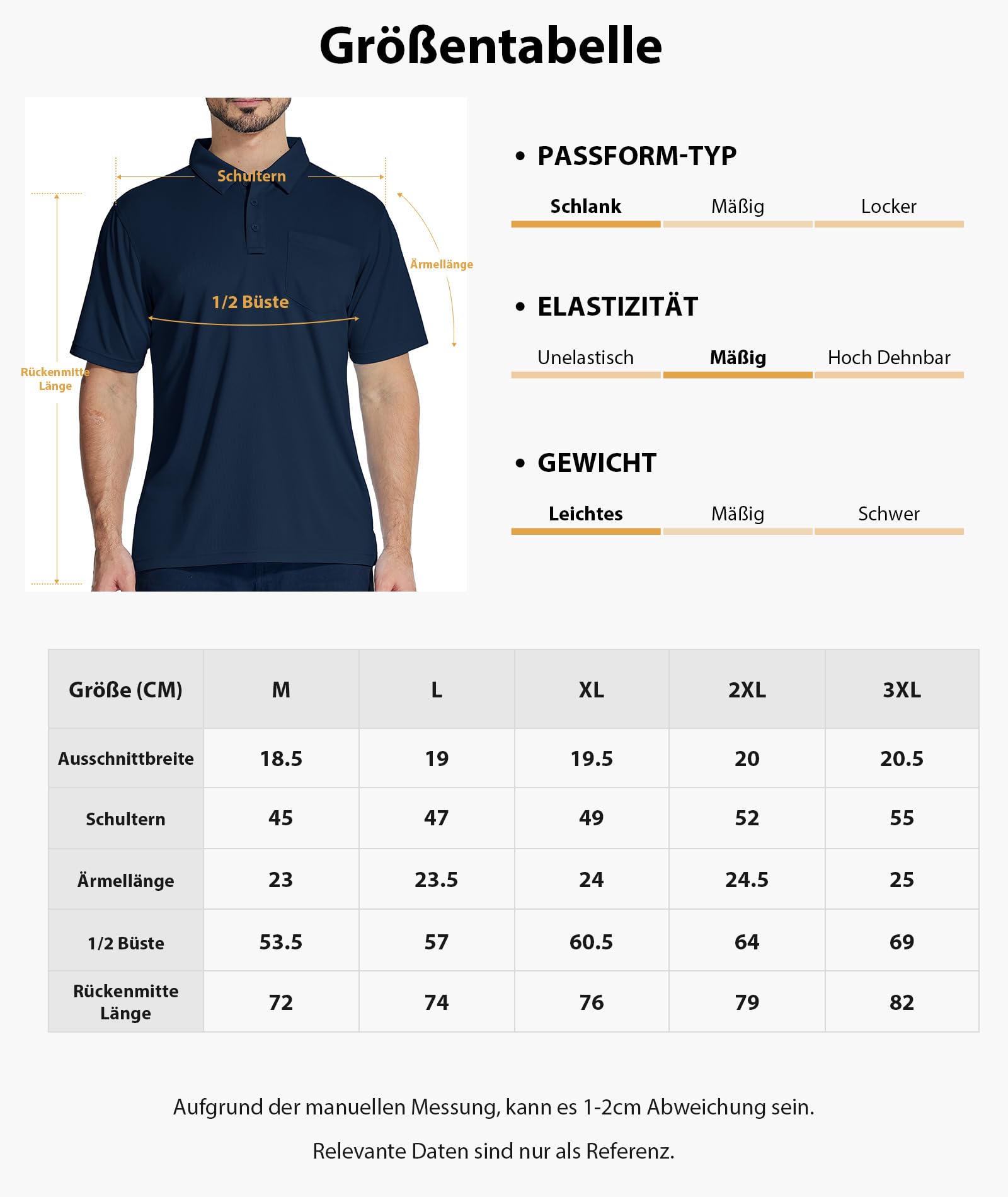 SwissWell Lote de 2 Polo Hombre Manga Corta Transpirable Golf Polos Camisa para Hombre