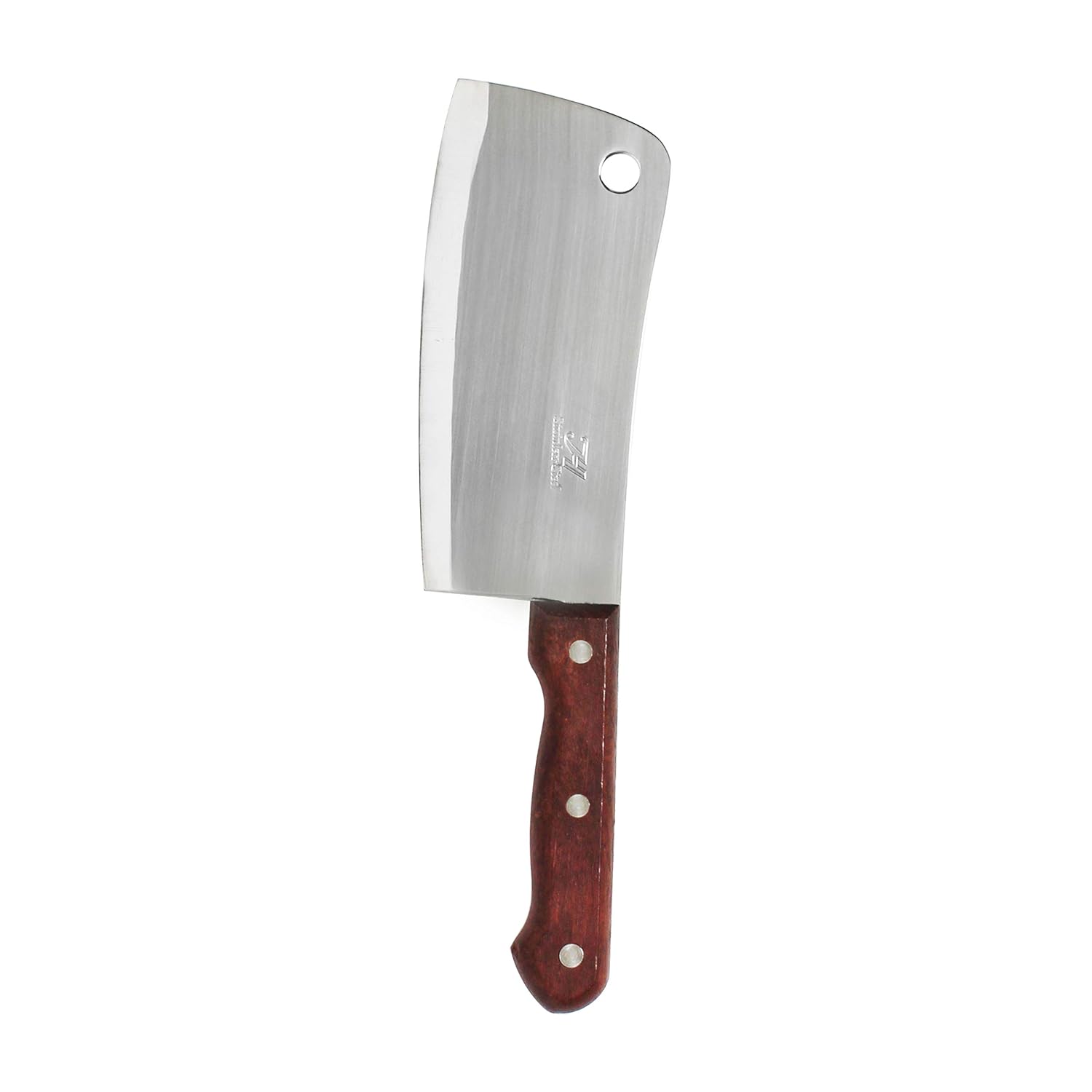 Thunder Group OW189 Asian Cleaver, 6" x 2-3/4" Riveted Wood Handle, Stainless Steel Blade, Pack of 6