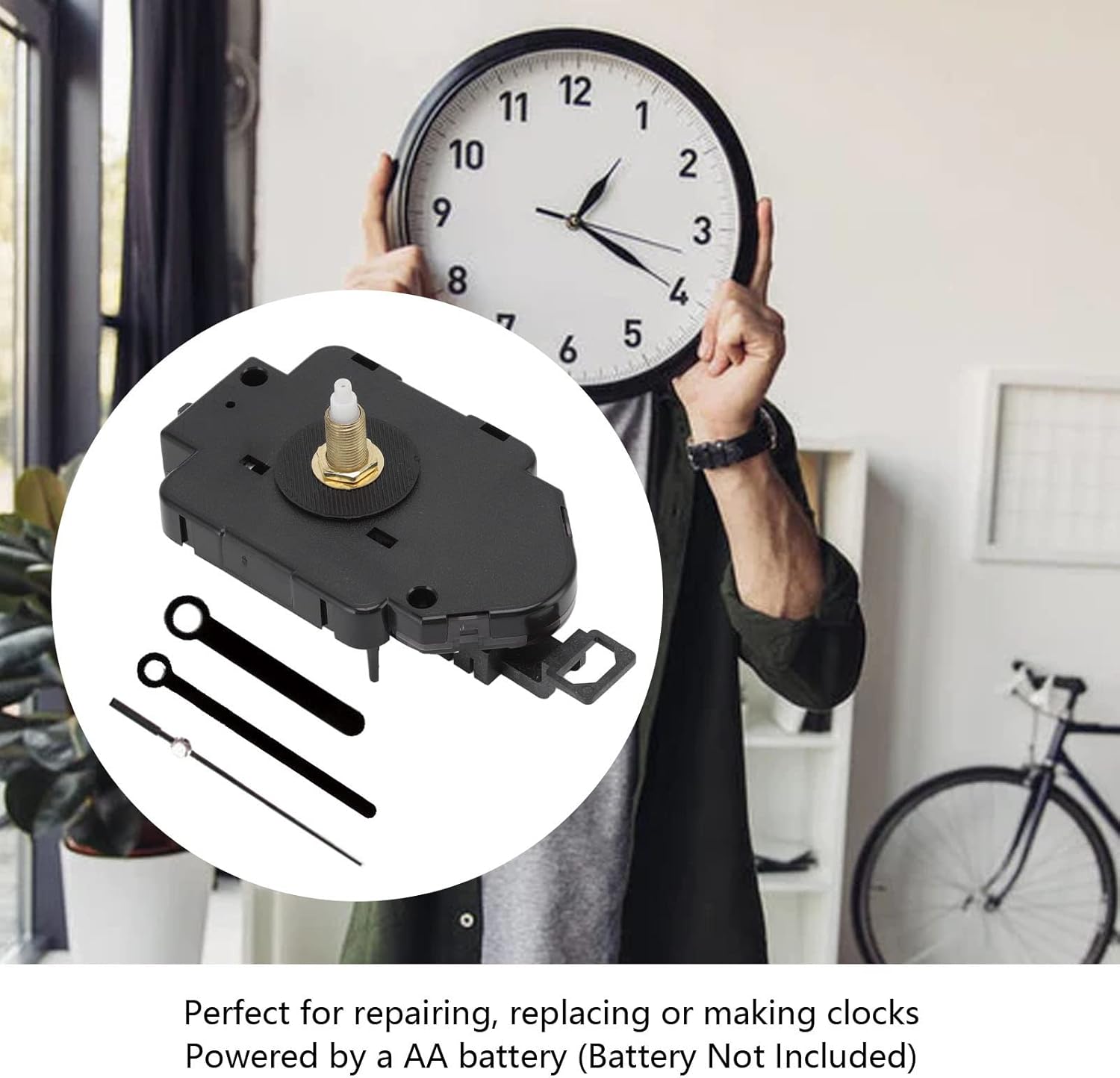 Pendulum Clock Movement Quartz, Abs DIY Movement Kits Battery Power Supply Accurate Timekeeping Quiet Noiseless Abs Plastic Pendulum Type Movement Kit