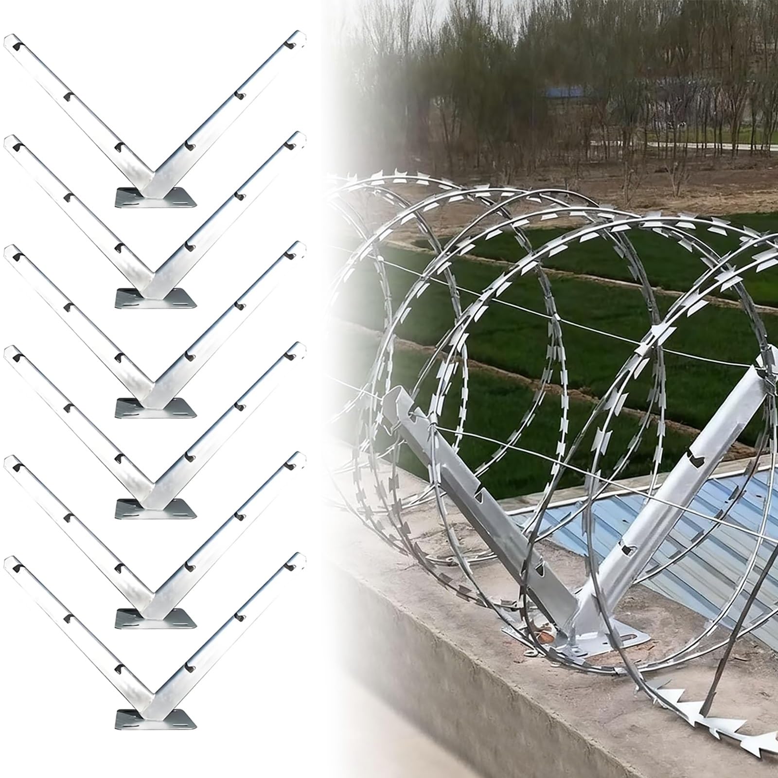 Supports d'extension de fil ardillon pour bloquer les intrusions de jardin