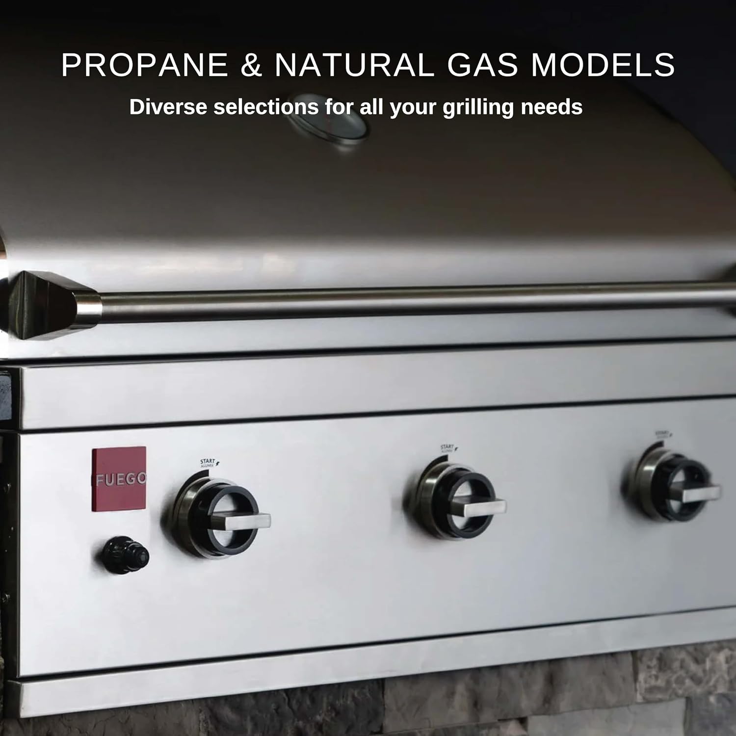 Diagram showing grill and opening dimensions