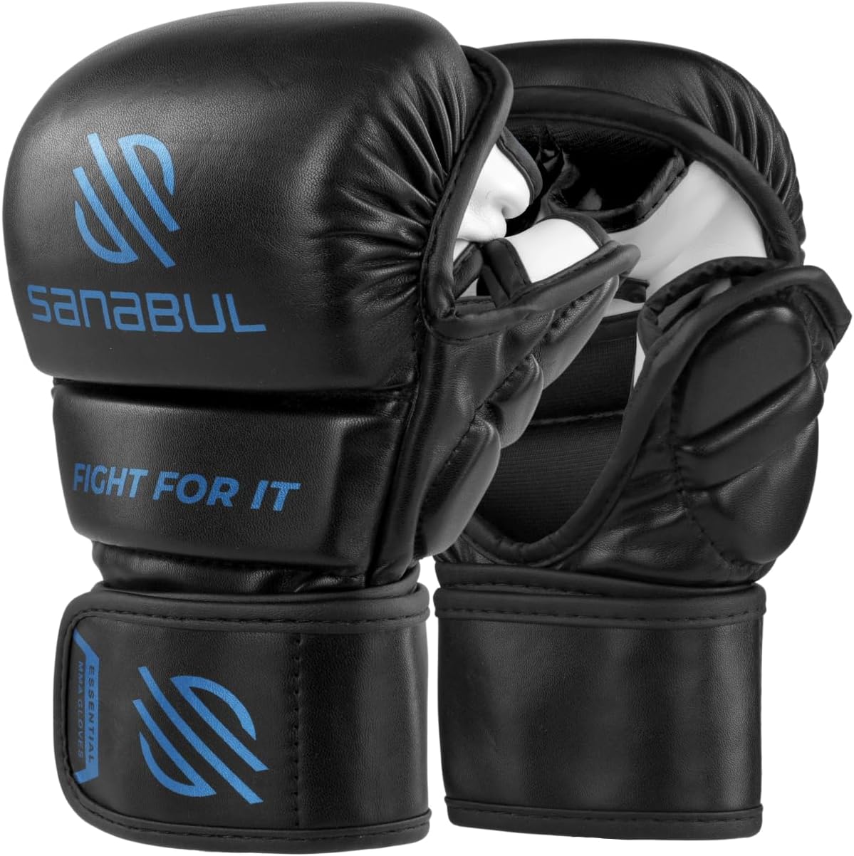 Sanabul Essential 7oz MMA Gloves for Men & Women, Hybrid MMA Martial Arts, Sparring Grappling Training, Padded Kick Boxing Gloves