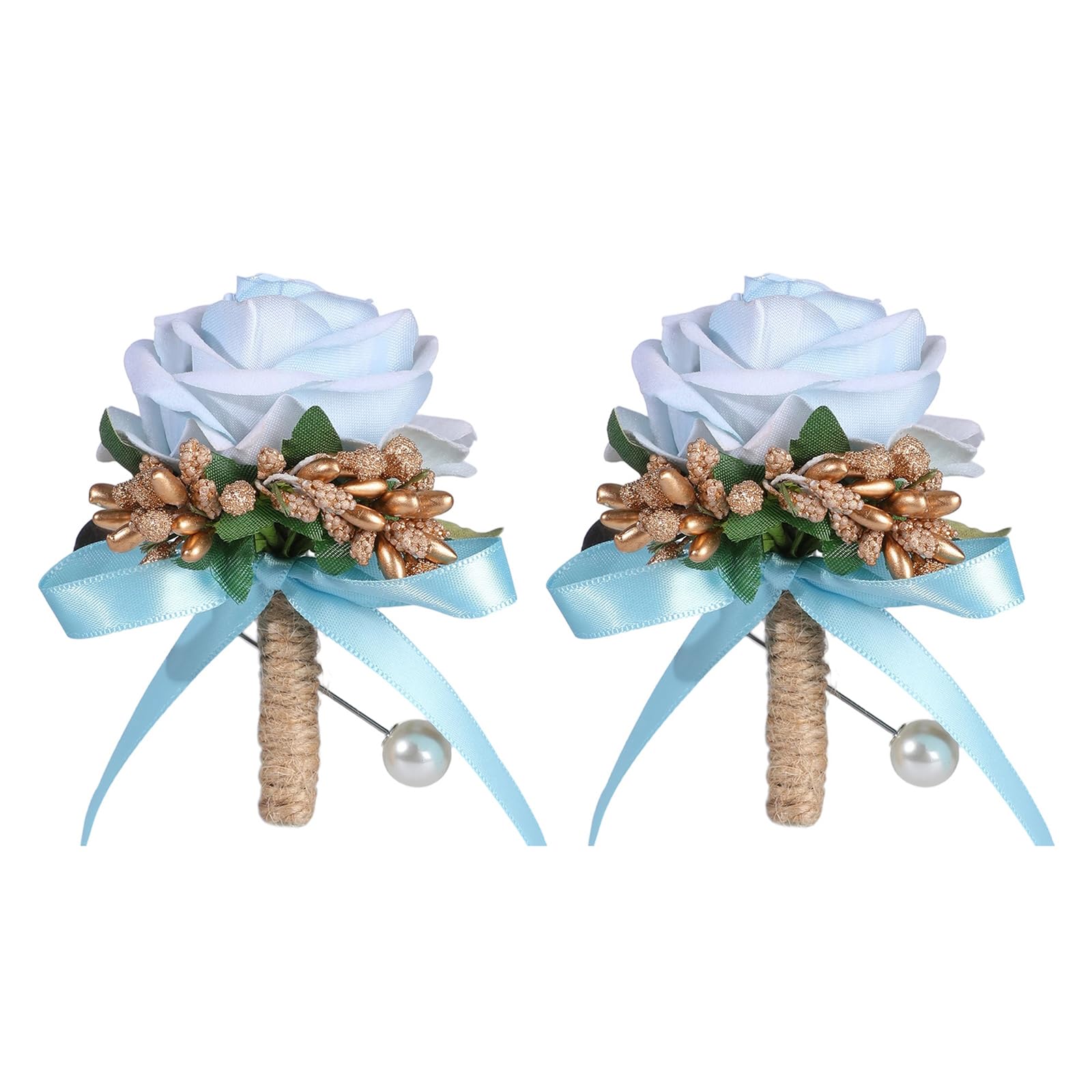 Piceioep Corsage Boutonnieres Artificial Flowers for Bridal Parties and Ceremonies Wedding Boutonnieres