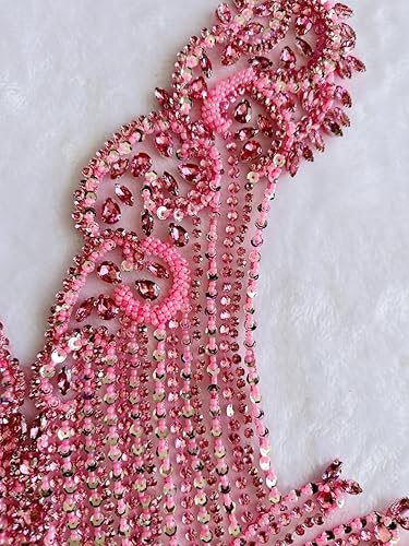 Miniatura 39 de Cuentas de piedras hechas a mano, parches de cristal brillantes para coser en diamantes de imitación, corpiño de encaje, accesorios para decoración
