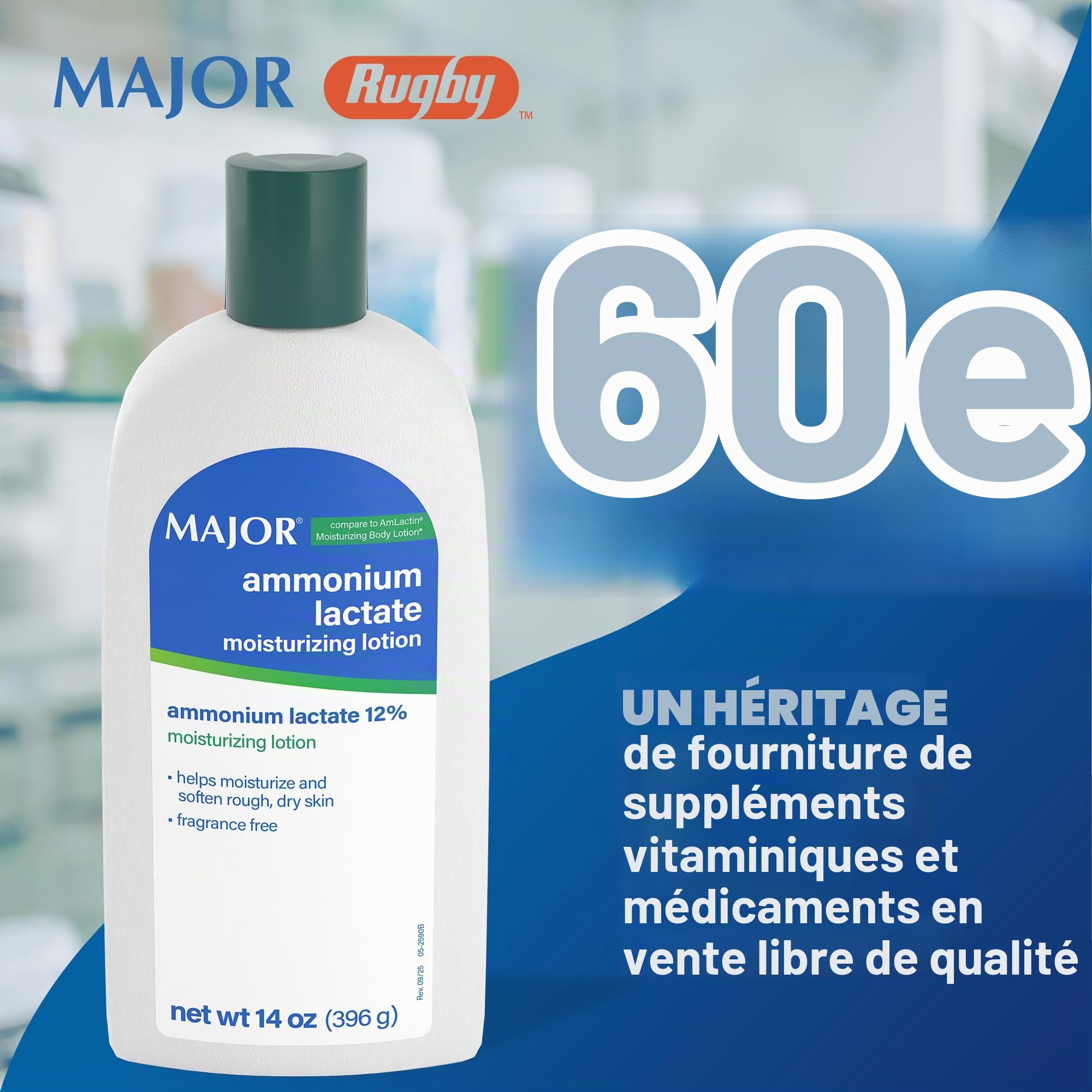 Major Pharmaceuticals Ammonium Lactate Lotion 12% 396 g (14 oz)