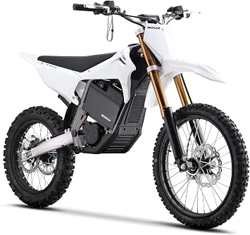 KOOZ 72V 8000W Electric Dirt Bike for Adult,HP131E-L Electric-Motorcycle with 35AH Lithium Battery,Top Speed 56 MPH with 19"/16" Tires,Hydraulic Brakes Mountain Off-Road Motorcycle. White