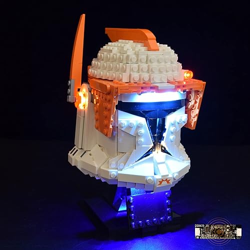 Kit de iluminación LED diseñado para casco de Star Wars Clone Commander Cody compatible con Lego 75350, no incluye modelo