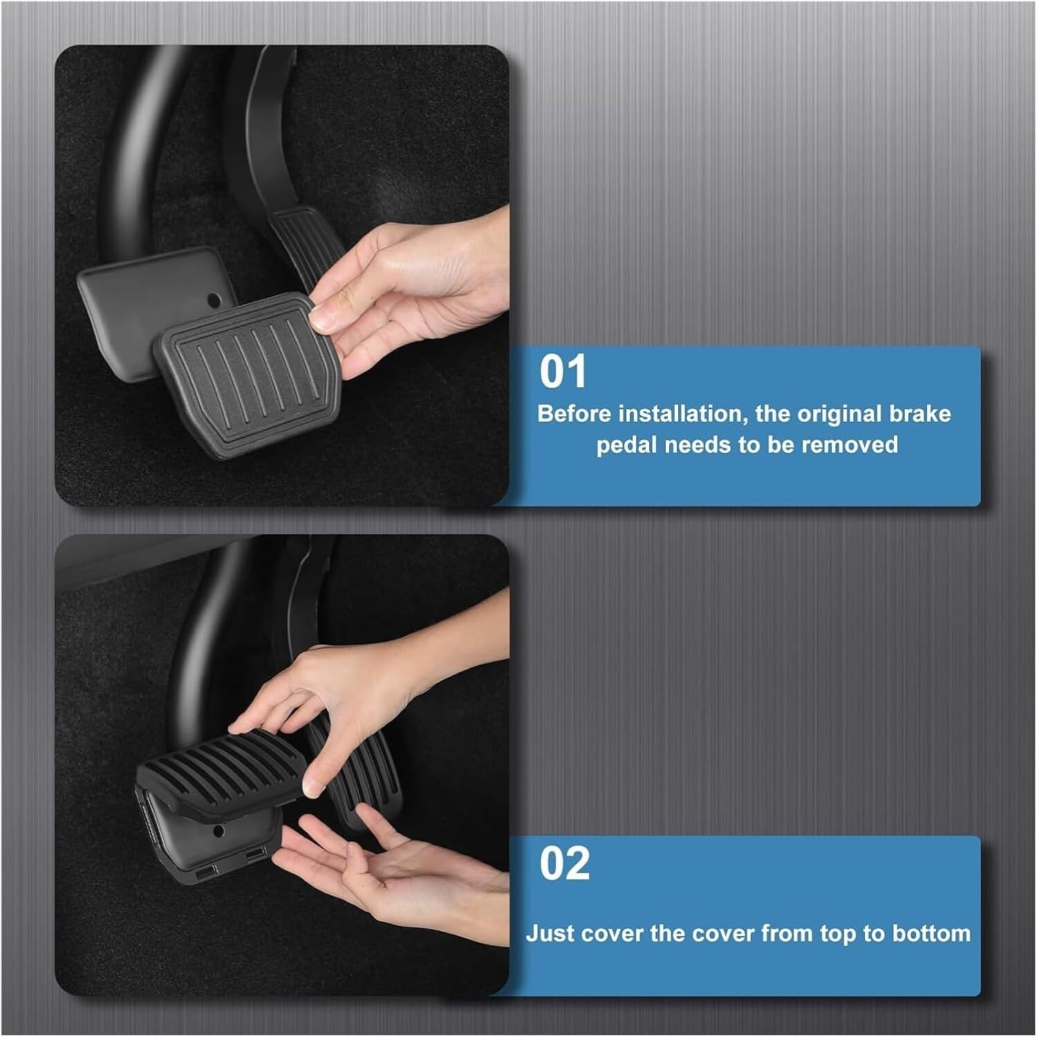 Compatible With Model Y Juniper 2025 Model 3 Highland 2017-2026 Car Brake Pedal Pad Cover Non-Slip Foot Pedal Protector