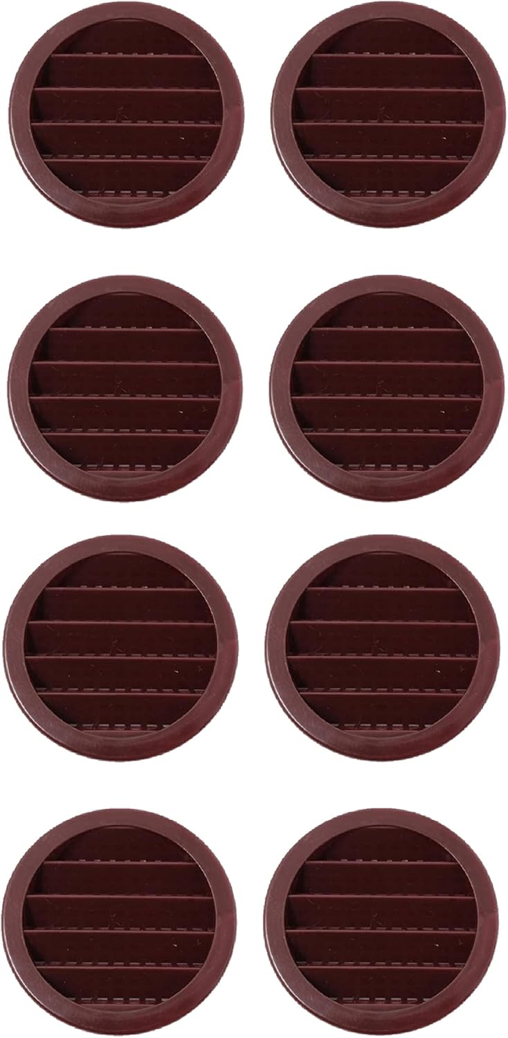 3" Round Plastic Louver Soffit Air Vent Reptile Screen Grille Cover (50, White)