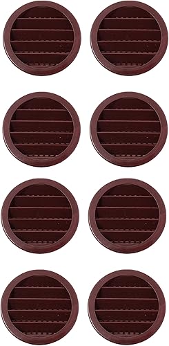 Vista 19 de Rejilla de rejilla de plástico redonda de 3 pulgadas Soffit para rejilla de ventilación de reptiles (12, marrón)