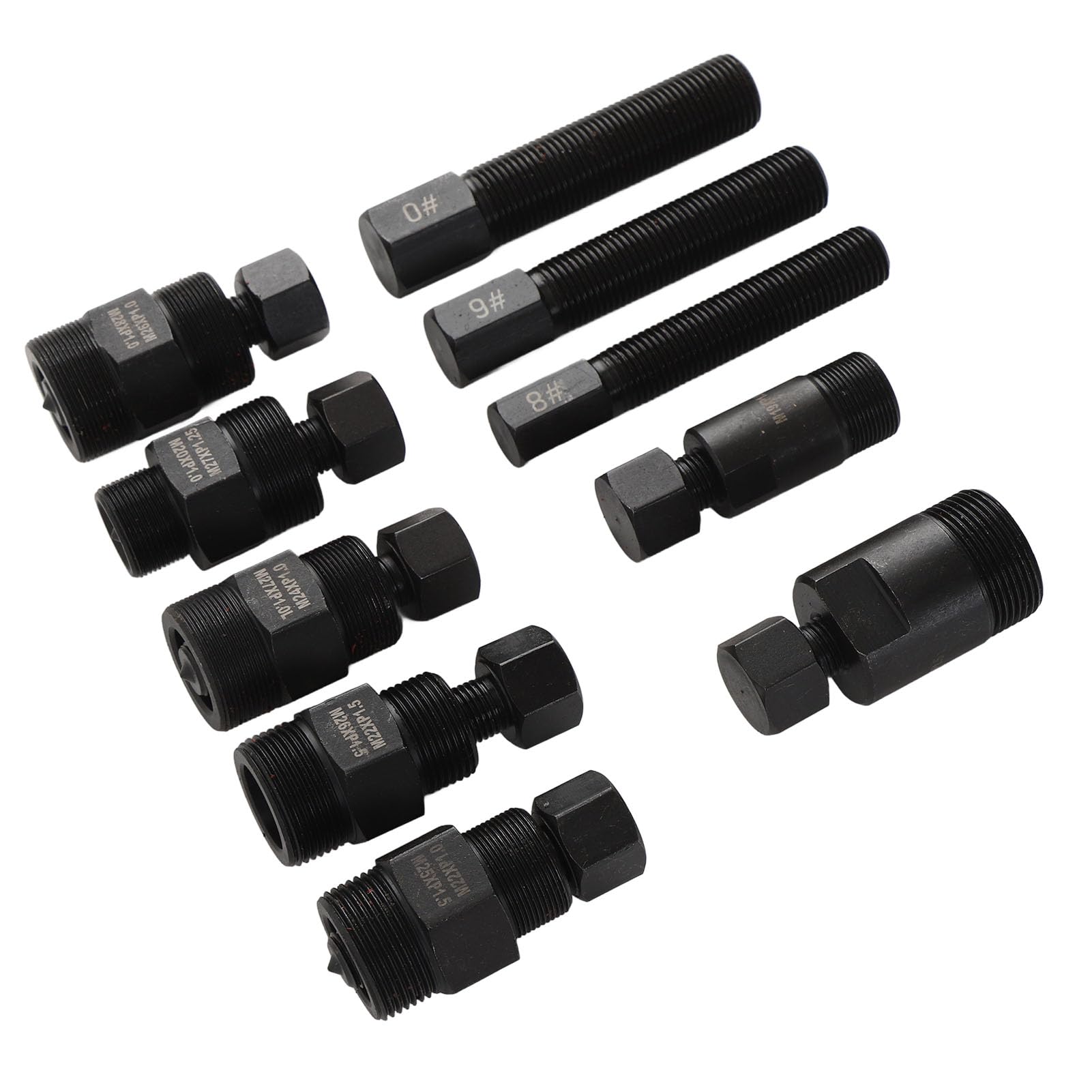 Alomejor Kit De Herramientas para Extractor De Volante De Motor, Extractores Duraderos De para Motocicletas Scooter ATV, 10 Uds. De Acero Al Carbono
