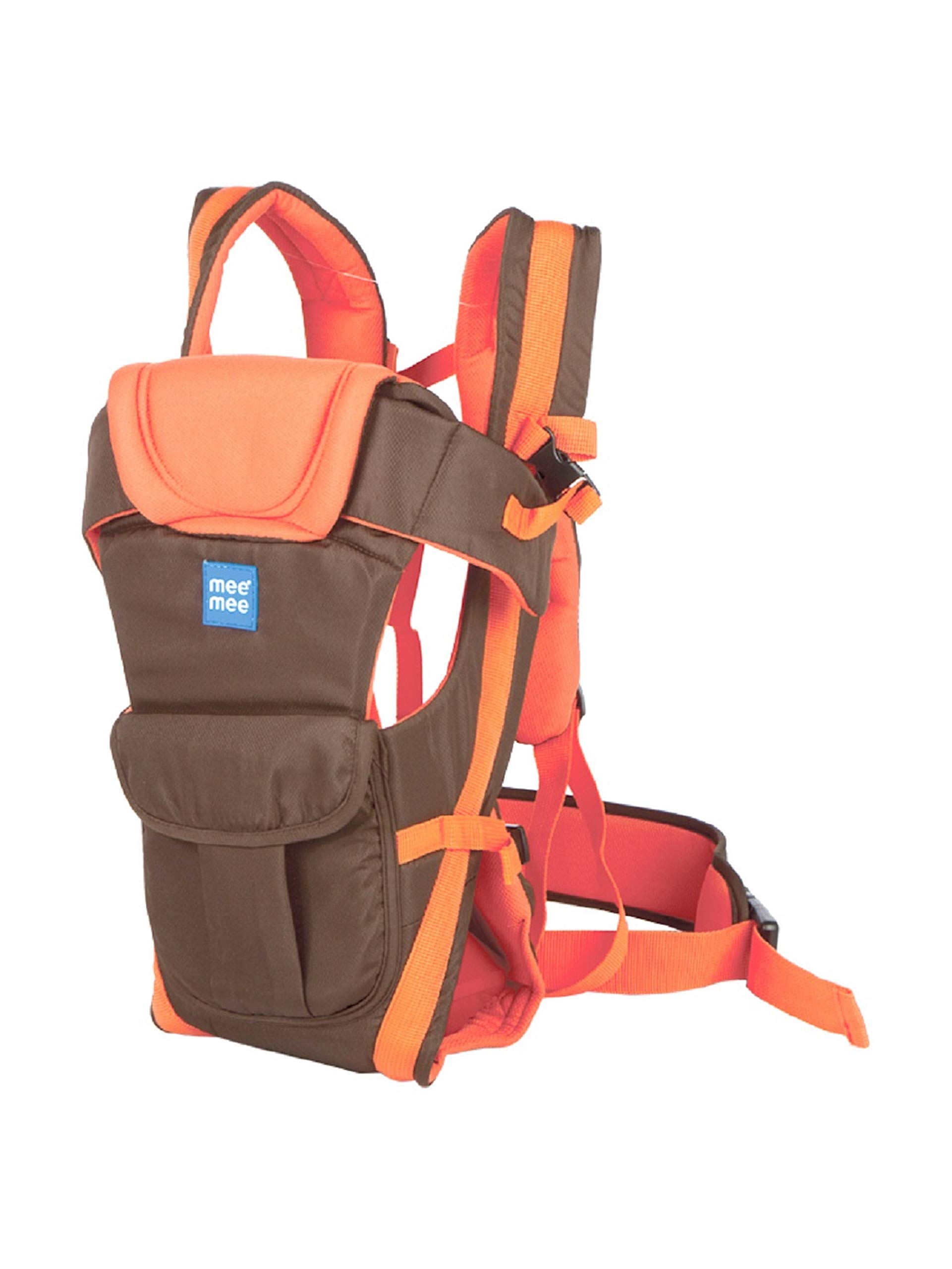 Mee Mee Comfy New Born Baby Carrier With 4 Baby carrying Modes Lightweight & Adjustable | Neck Support Baby Sling Carrier with Padded waist Support and shoulder support straps | safety buckle for 0 to 2 Years (Blue)