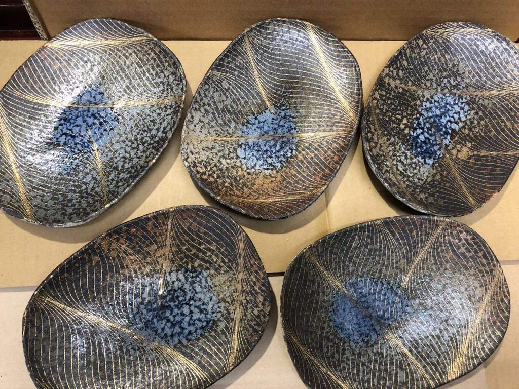 未使用/特価❕萩焼/泰山窯/加藤 重美作/銘々皿/5枚組　茶道具/菓子皿 ◇新品未使用◇萩焼/泰山窯/加藤 重美作/銘々皿/5枚組◇茶道具/菓子皿