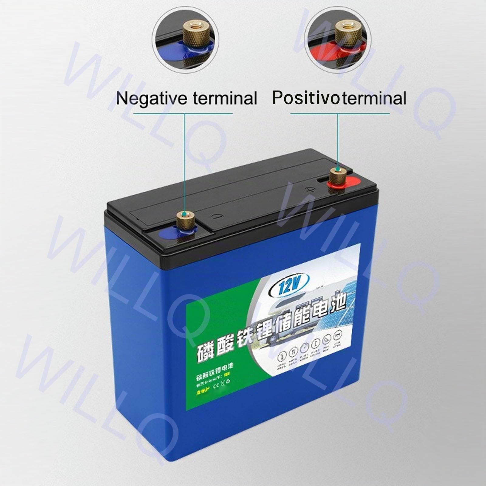 Batería de Litio LiFePO4 12 voltios 12V 18Ah 24Ah 30Ah 36Ah 42Ah 50Ah 60Ah 66Ah Recargable Ciclo Profundo para detectores de Peces, Sistemas solares y Camping al Aire Libre