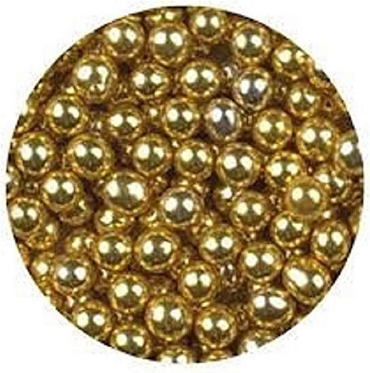 Oasis Supply Dragees Gold Sugar Cake Cupcake Cookie Sprinkles, 4mm