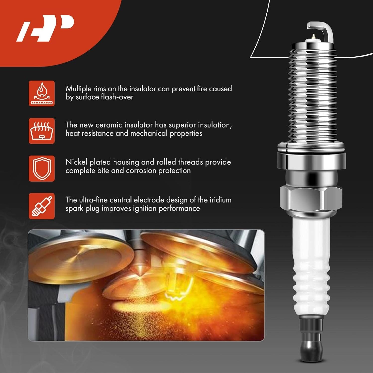 A-Premium Set of 8 Ignition Coil Pack and Iridium Spark Plugs Compatible with Nissan Armada 2017-2020 & Infiniti QX56 2011-2013, QX80 2014-2020, 5.6L