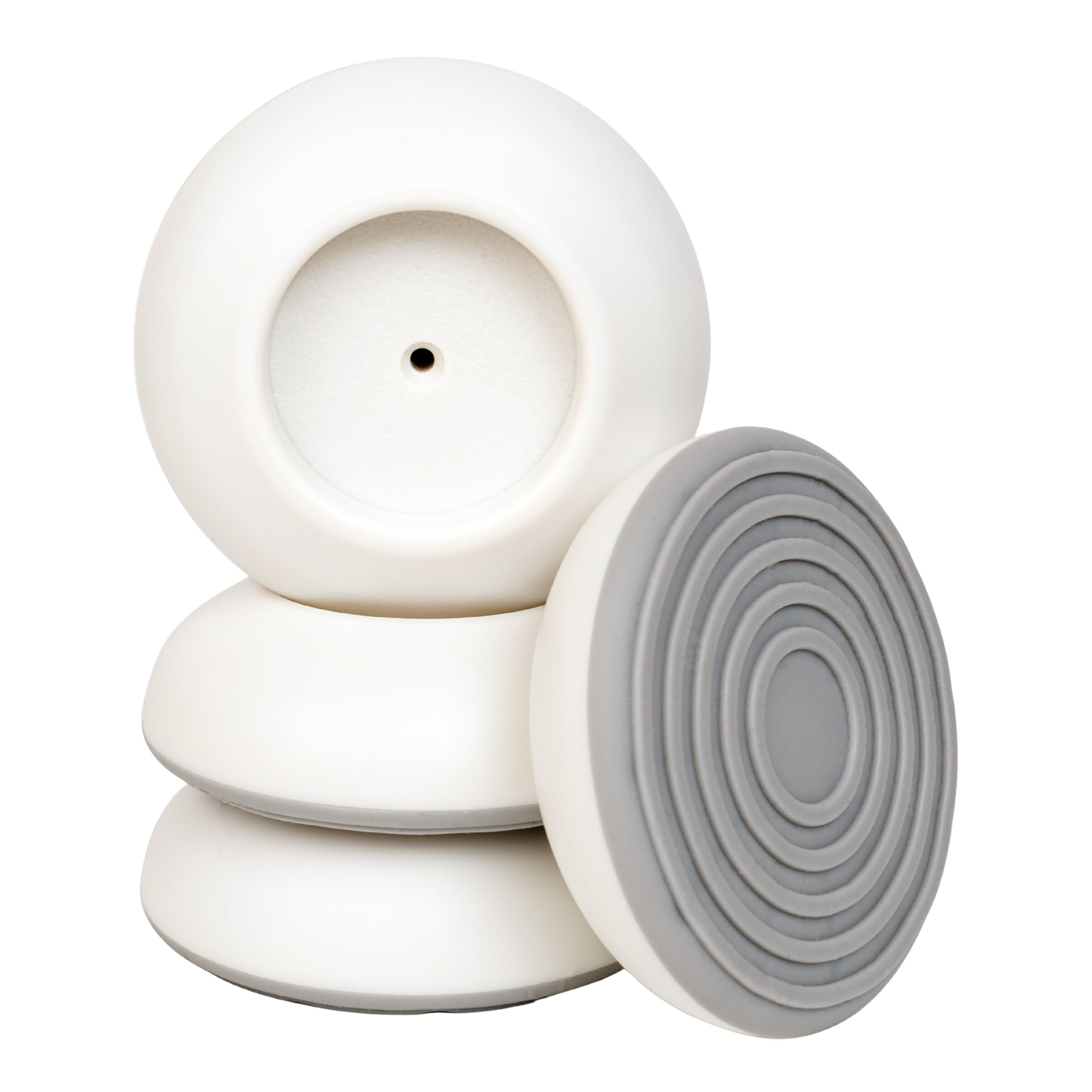 Runde Türgitter Wandschutz Pads, für max. Ø 41 mm Druckschraubenköpfe, 4 Stück, für Treppen- und Türschutzgitter, Wand Gitterschutz Silikon Puffer, Wandpuffer Treppengitter, Wandschutzpad Türschutz