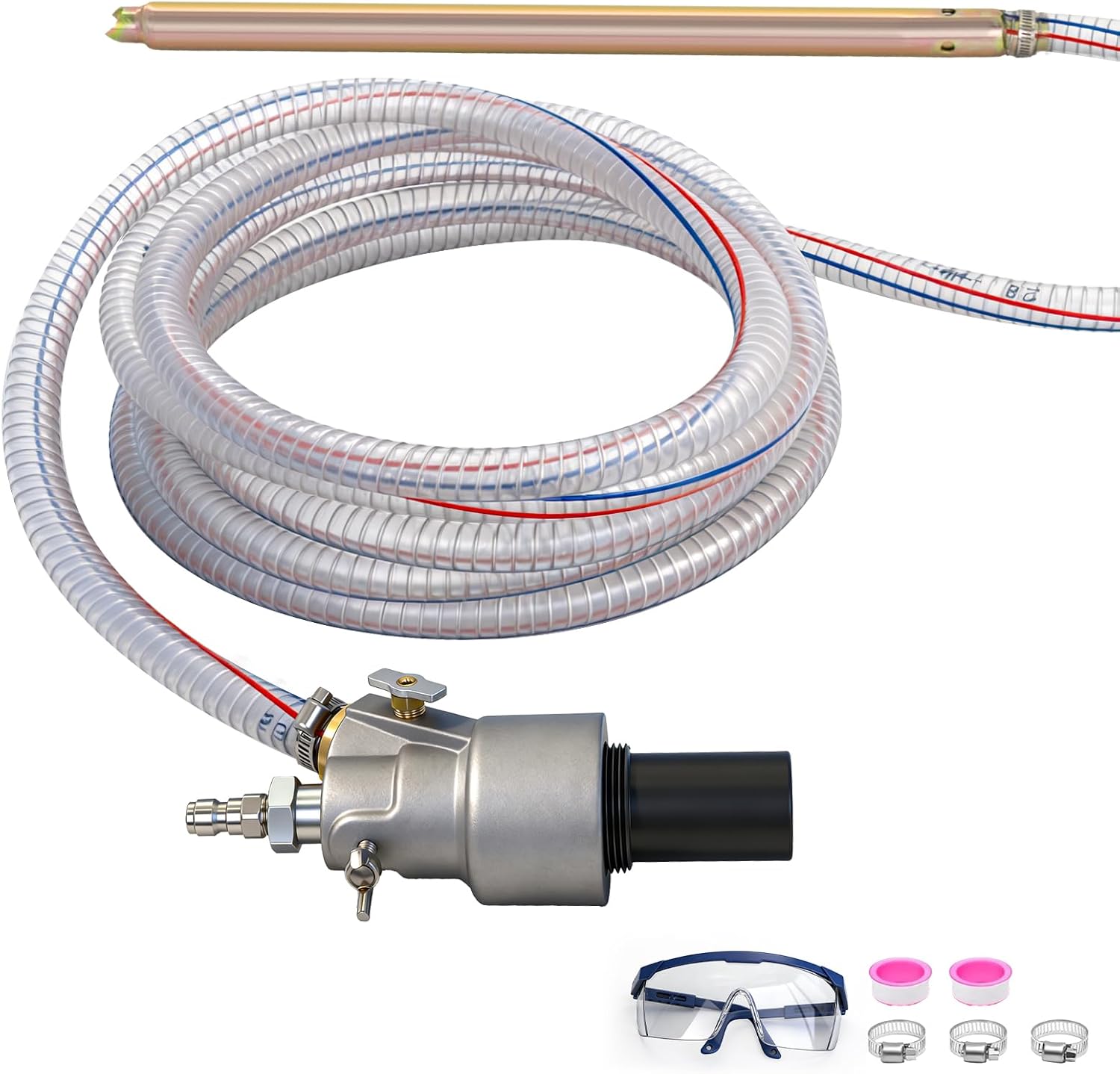 Wet Media Cleaning Attachment for Pressure Washers, 5000 PSI Surface Prep Kit, 1/4'' Quick Connect, 20 FT Hose