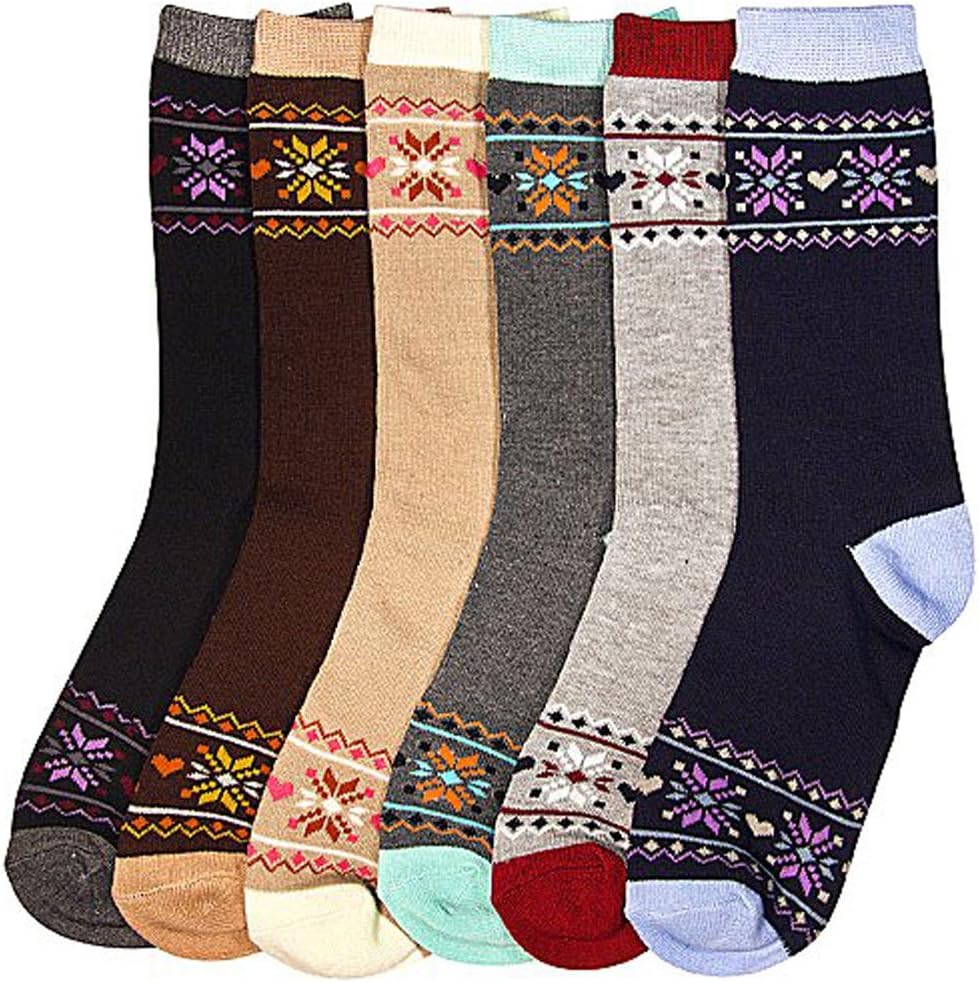 HS Womens Fashion London Patchwork Nordic Design (size 9-11) 6 Colors 6 Pairs