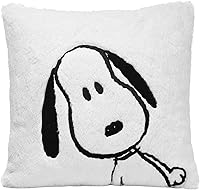 Vista 1 de Lambs & Ivy Classic Snoopy - Cojín decorativo peludo para cuarto de bebé, color blanco y negro