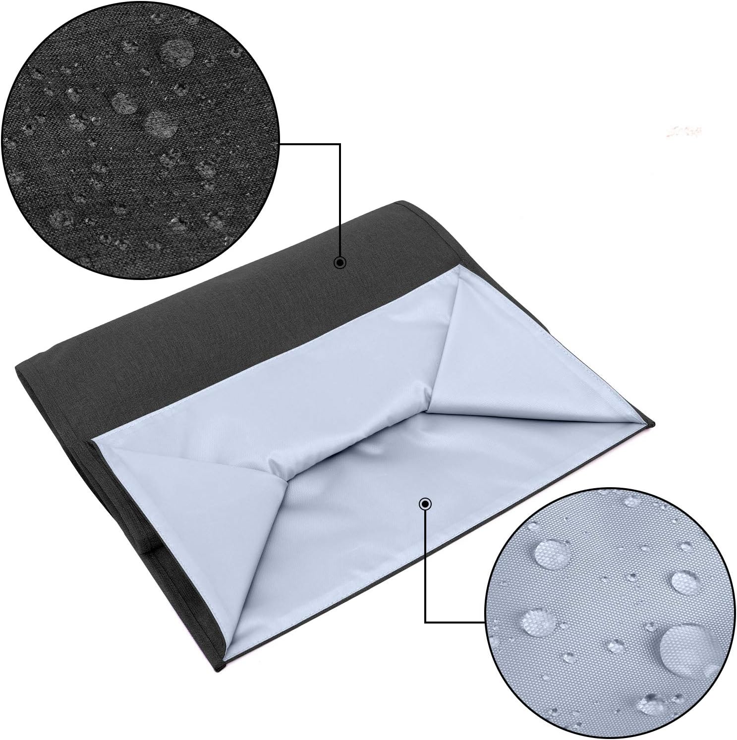Luxja Dust Cover Compatible with 6-8 Quart Stand Mixer, Cloth Cover with Pockets for Stand Mixer and Extra Accessories (Compatible with 6-8 Quart Stand Mixer), Black