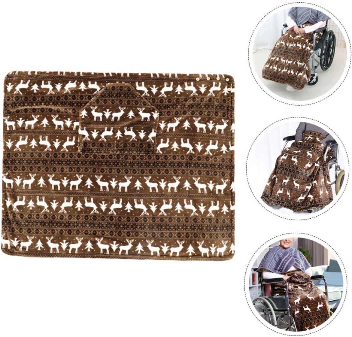 PRETYZOOM Double-Sided Thermal Blanket Comfy for Winter Autumn Bed Couch Car Wheelchair Nap Blanket