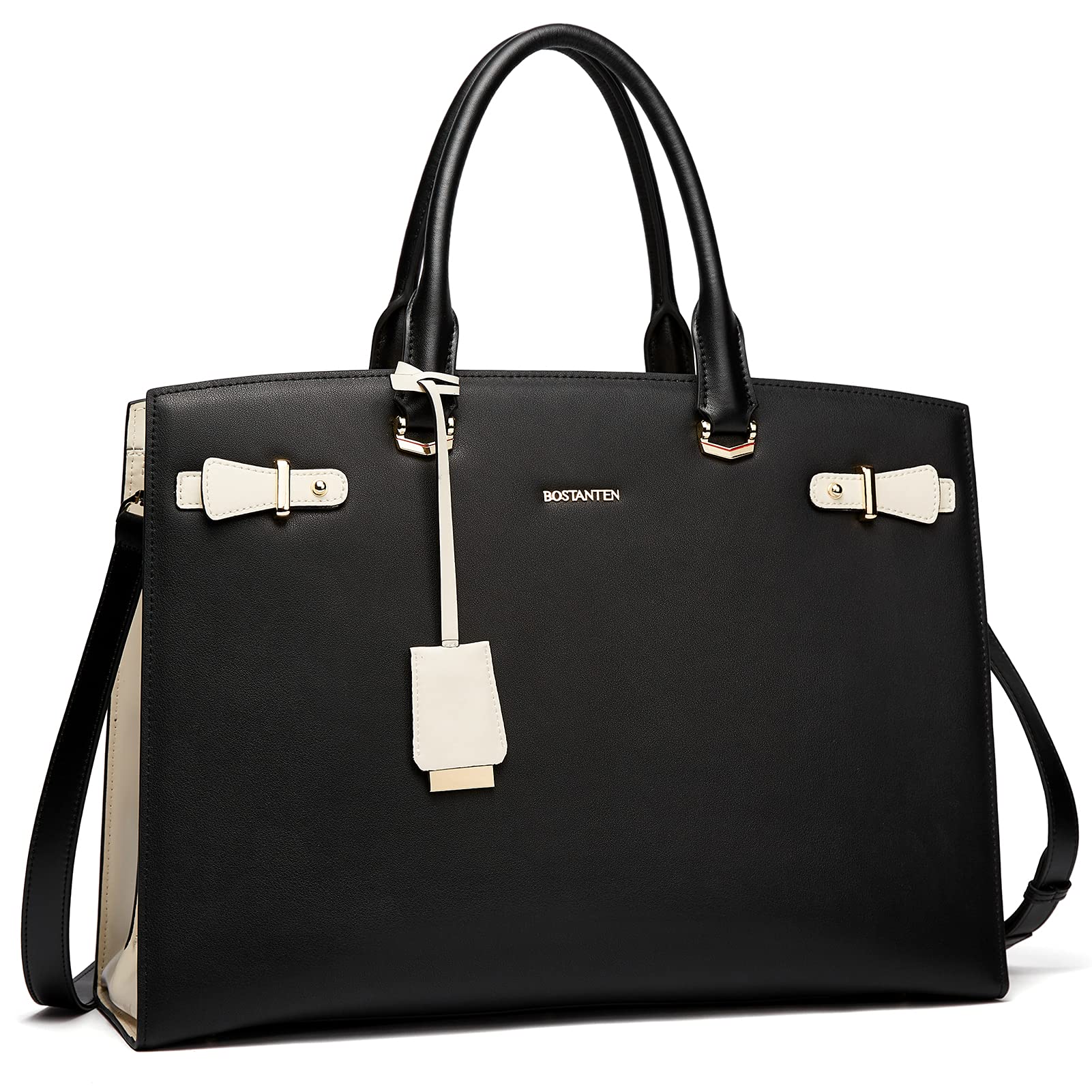 BOSTANTEN Briefcase for Women 15.6 Inch Genuine Leather Laptop Briefcase