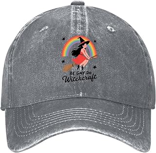 Rainbow Witch Be Gay Do Witchcraft Baseball Cap Unisex Adjustable Gift Hats for Men Women