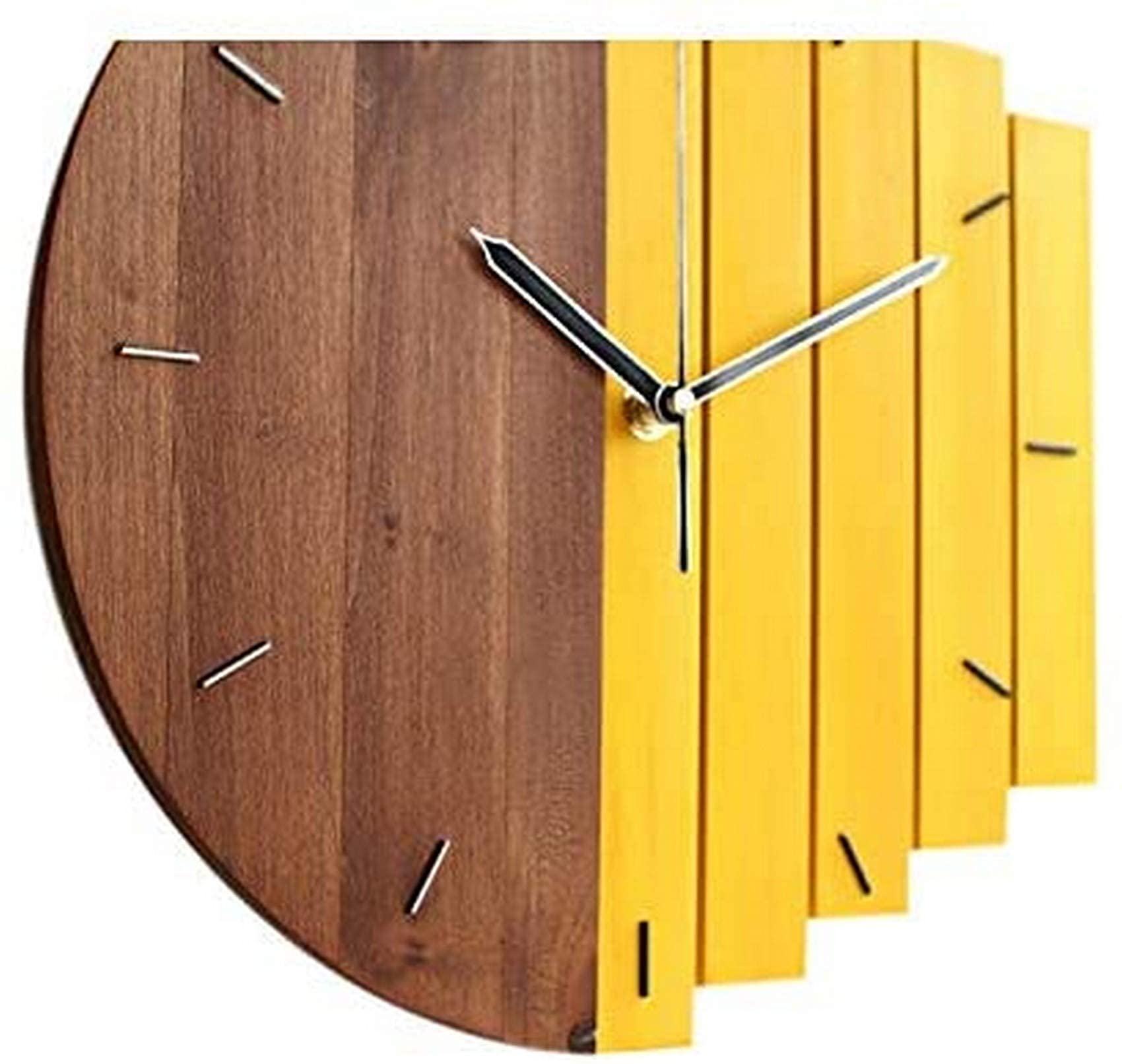 Horloge murale en bois d'art calme et montre haut de gamme pour intérieur chic