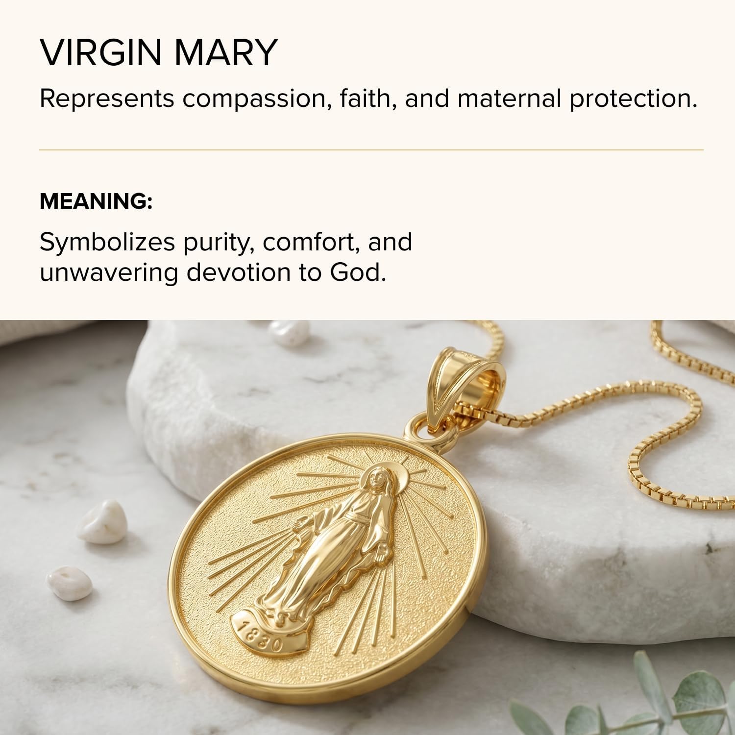 CROSS + CROWN 14K Gold-Filled Saint Medal Pendant