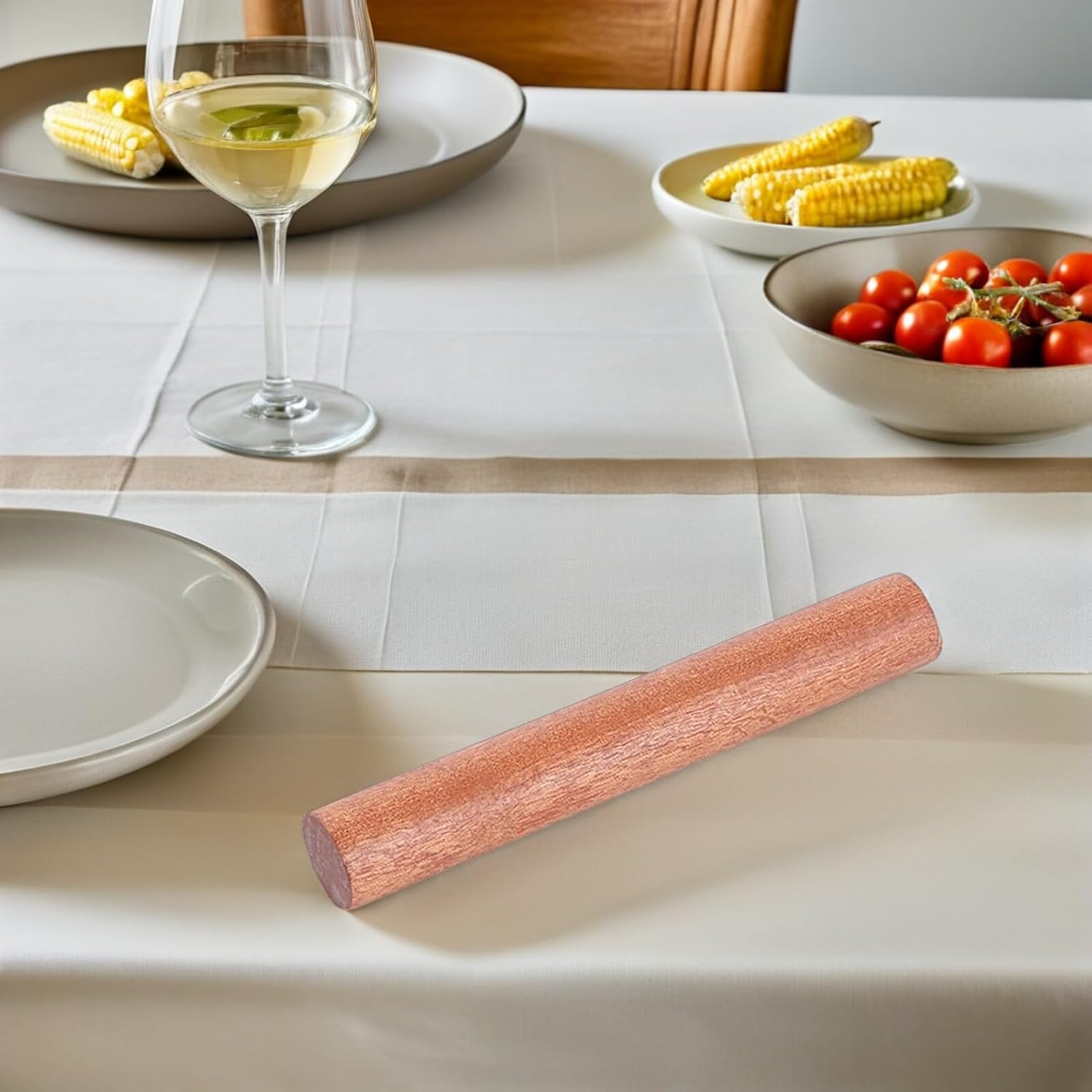 2pcs 30cm Wooden Rolling Pin Set Non-stick Wutanzu Kitchen Dough Roller for Baking Pastry Pizza Cookie Dough Stick