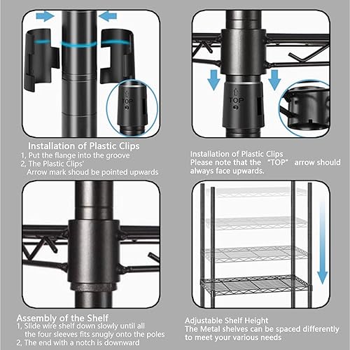 Miniatura 6 de Xiofio Estante de almacenamiento para lavadora y secadora, estante de secado de ropa, cesta de alambre de almacenamiento de 2 niveles de altura