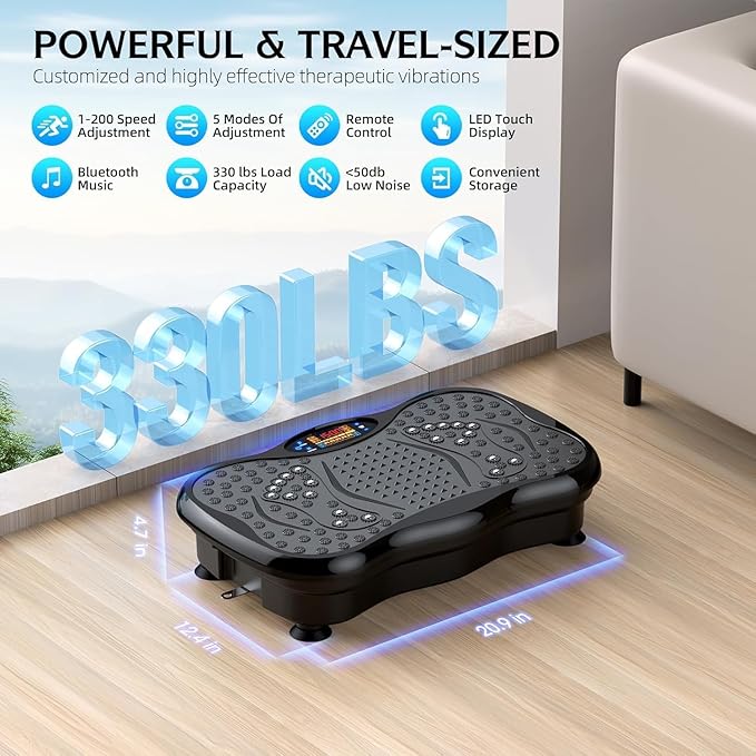 Máquina plataforma vibratoria para ejercicio y drenaje linfático miniatura 6
