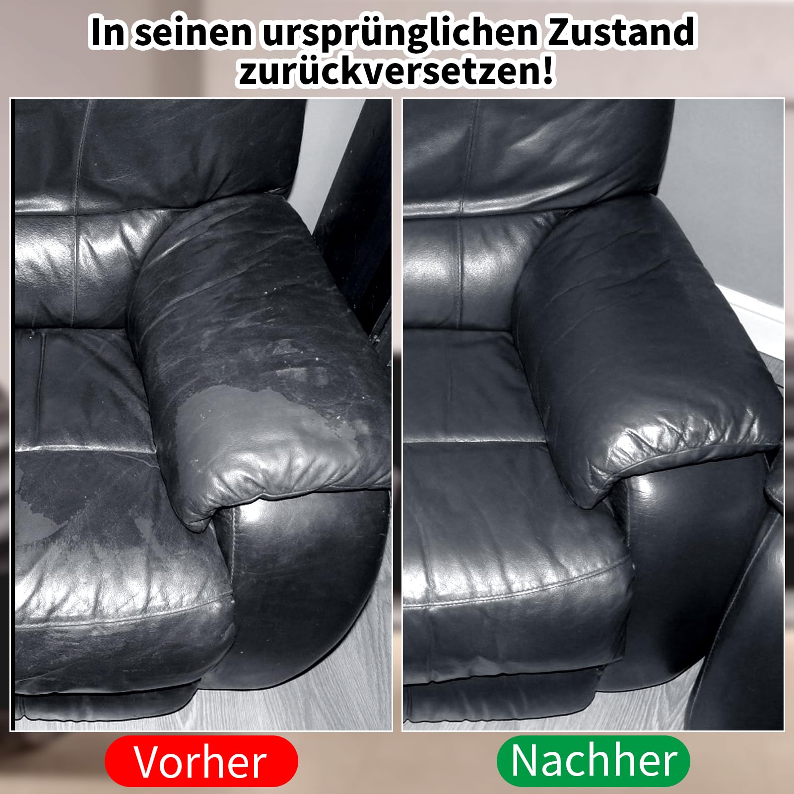 240g Lederpflege Auto mit Lederfett(100ml),Leder Reparatur Set Schwarz,Flüssigleder,Lederfarbe,Kunstleder Reparaturset zum Reparieren von Sofas,Vinylmöbeln,Autositz bei Verblassen und Kratzer