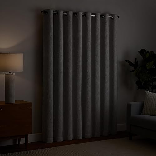 Miniatura 9 de Eclipse Décor Quinn - Cortina opaca 100 % sólida, con textura, absolutamente cero para privacidad, perfecta como cortinas de sala de estar o