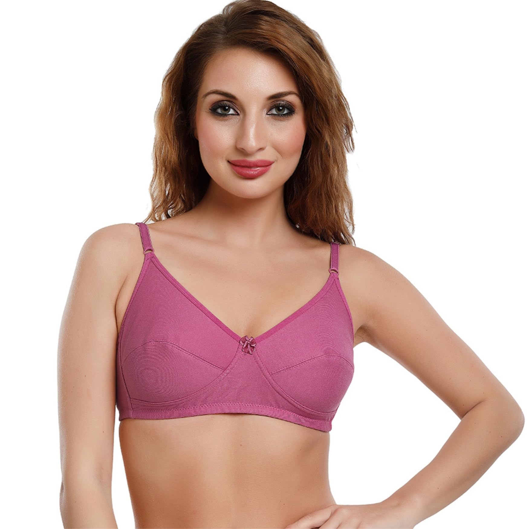 DAISY DEEWomen's Cotton Seamed Non-Padded Full Coverage Non-Wired Dailywear Use T-Shirt/Saree Bra - NSARH