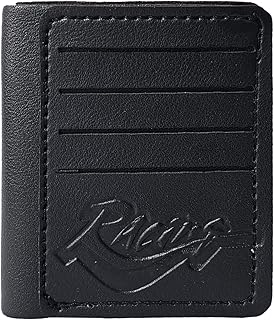 محفظة نحيفة من الجلد للرجال والنساء - 12 فتحة للبطاقات مع نافذة لبطاقة الهوية، تحمل ما يصل إلى 12 بطاقة أو نقود، مثالية لبطاقة الدخول (بطاقة الهوية)، الرخصة، تصميم أنيق - (أسود)