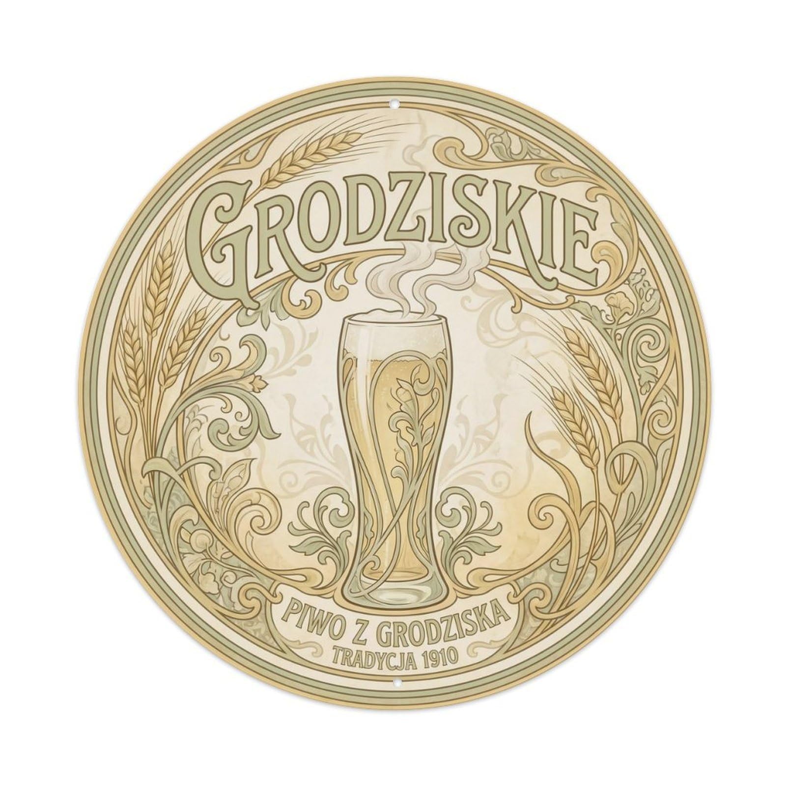 Polish Smoked Wheat Beer Heritage Cellar Brew Hops Malt Metal Tin Sign