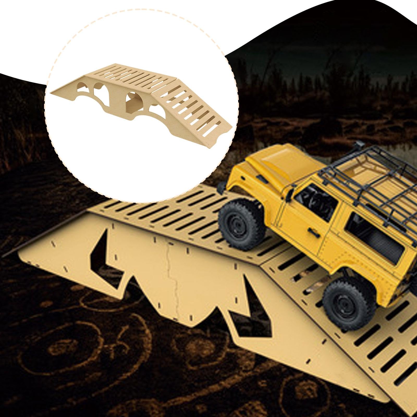 Ostacoli in Legno per Modellismo RC, Ostacoli Realistici per Simulazione, Strumento Fai da Te, Idea Regalo, Accessori per Modelli 1/18, 1/30, SCX30, S, Pendio Ripido