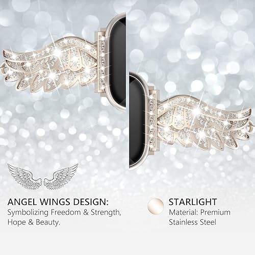 Miniatura 2 de WINGLE Starlight - Correa para Apple Watch de 1.575 pulgadas, 1.614 pulgadas, 1.496 pulgadas, para mujer, Apple Watch Series SE 9, 8, 7, 6, 5, 4, 3,