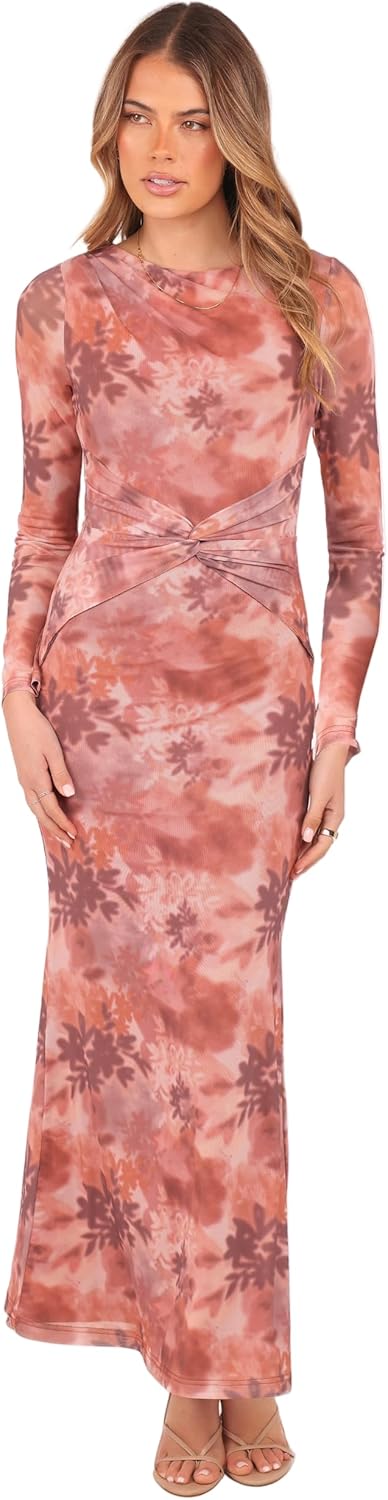 Petal & Pup Women's Nash Long Sleeve Dress - Blurred Botanics