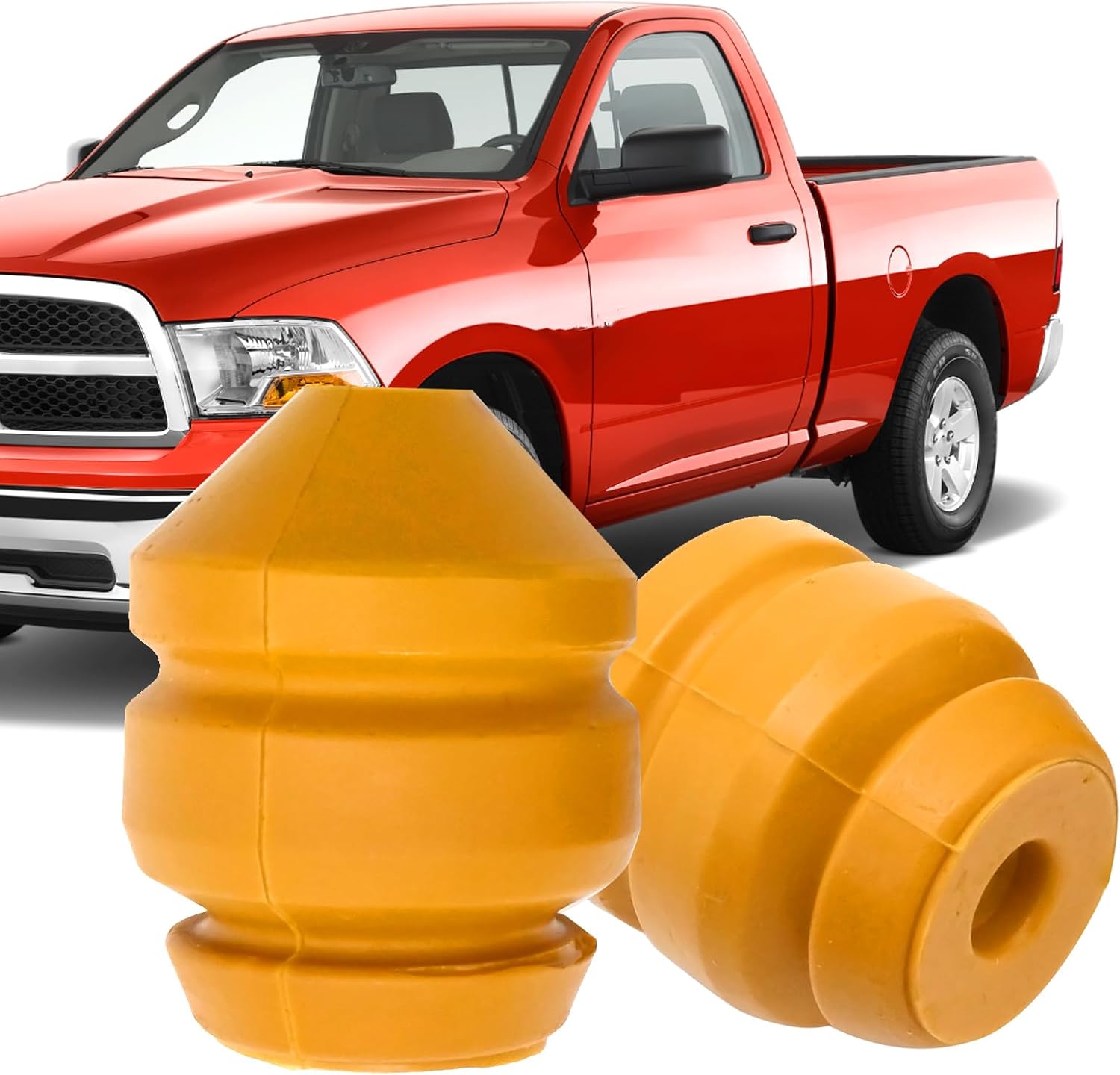 UOIENRT 52113300AB 2Pcs Front Bump Stops, Replacement for Dodge Ram 2500 3500 2003-2010, Ram 2500 2011-2014, Ram 3500 2011-2012 (2WD Only), Replaces 5211A-A3300 5211AA3300