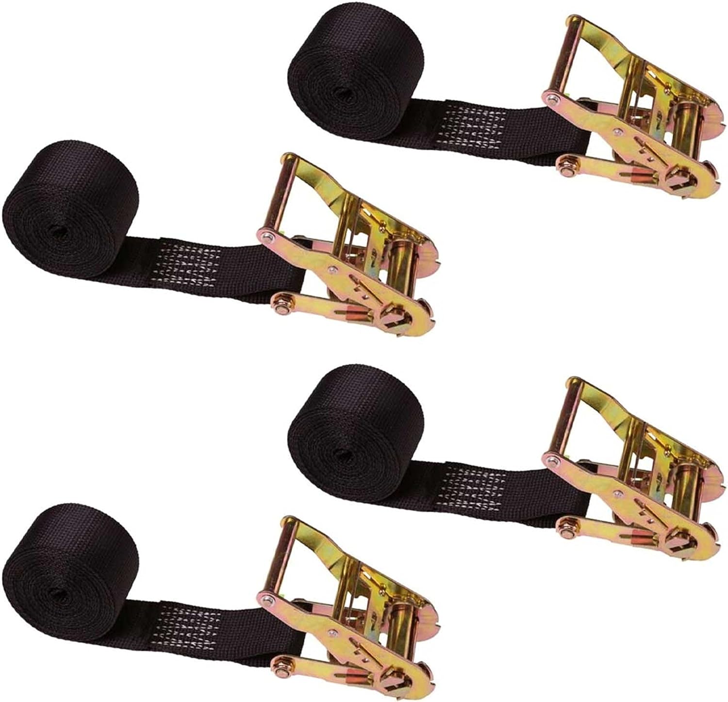US Cargo Control Endless Ratchet Strap (4-Pack), 2 Inch Wide x 10 Foot Long, Black, 1,467 lbs Working Load Limit, Hookless Ratchet Straps