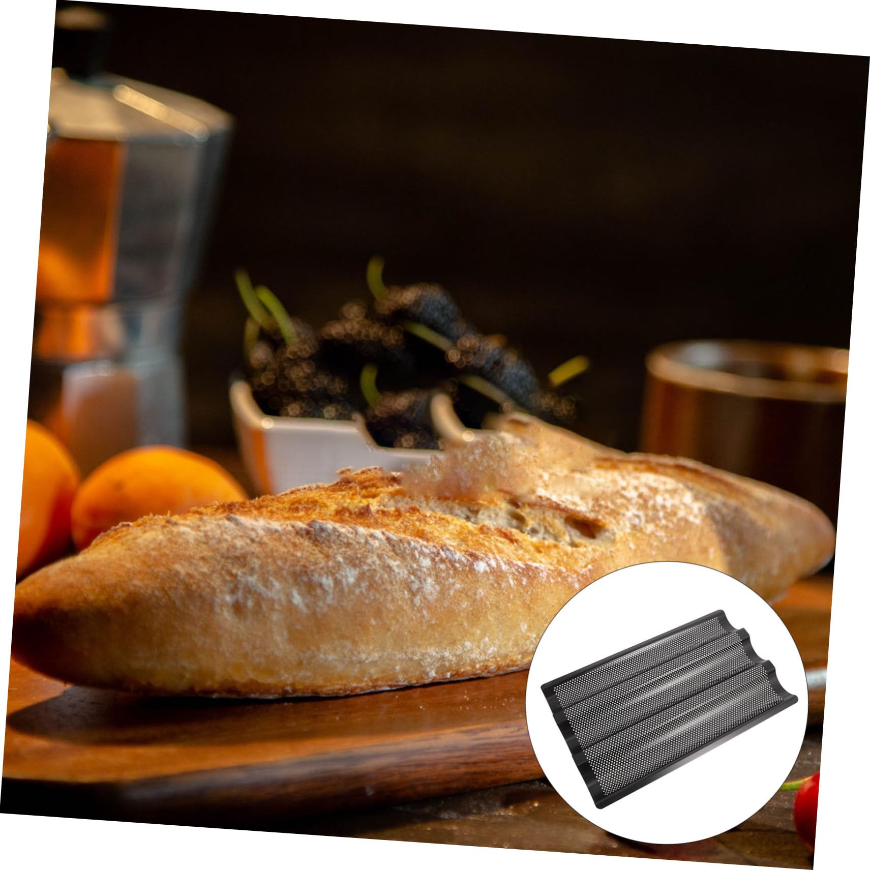 Baguette Backform mit Schlitzen Antihaftbeschichtet Schnelle Wärmeleitung Formstabil für Brotbacken und DIY Backprojekte Küche und Bäckerei