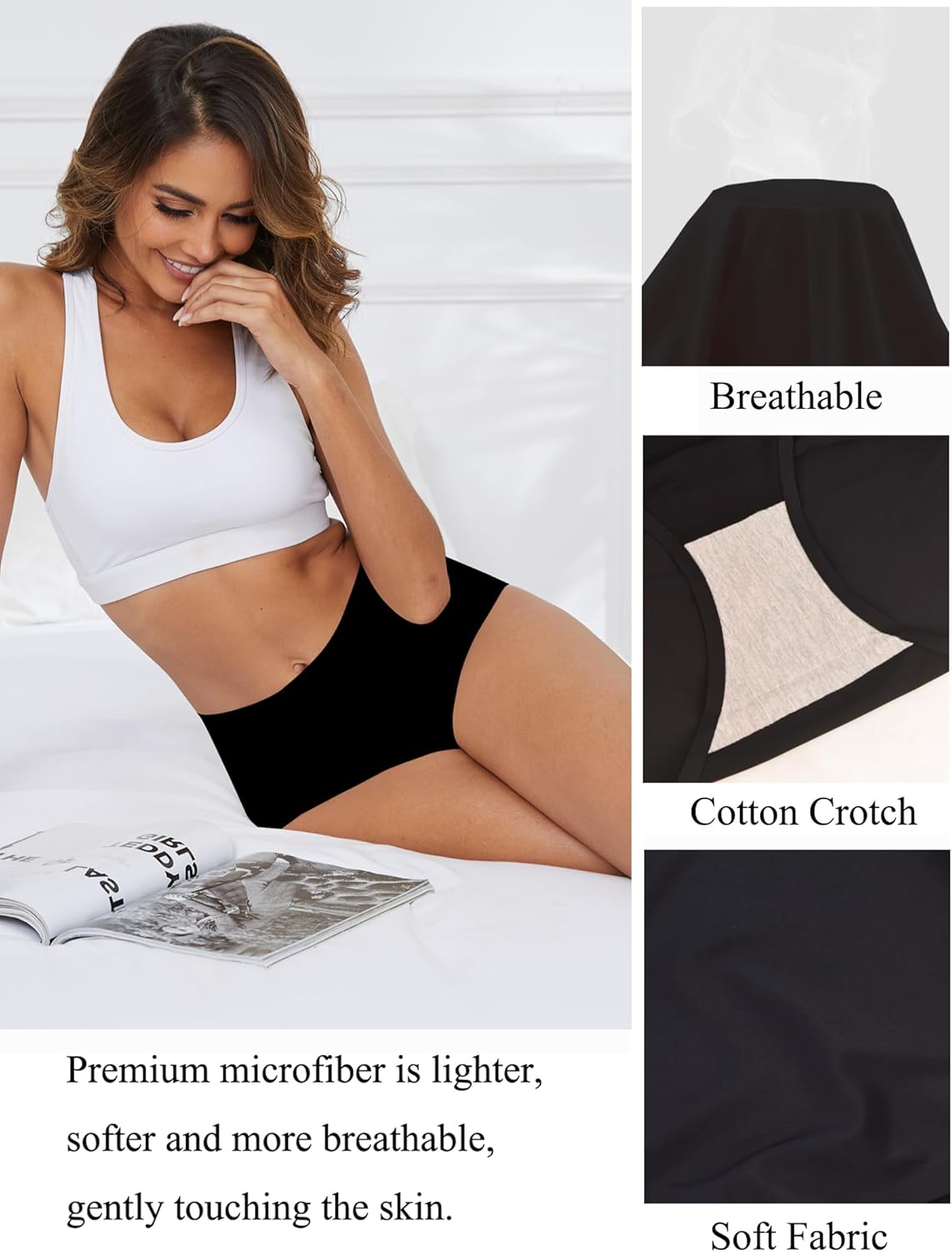 DingLu 4 Pack Women's Seamless Invisible Hipster Panties High Waist No Show Ladies Bikini Underwear,Also for Mom - Image 5