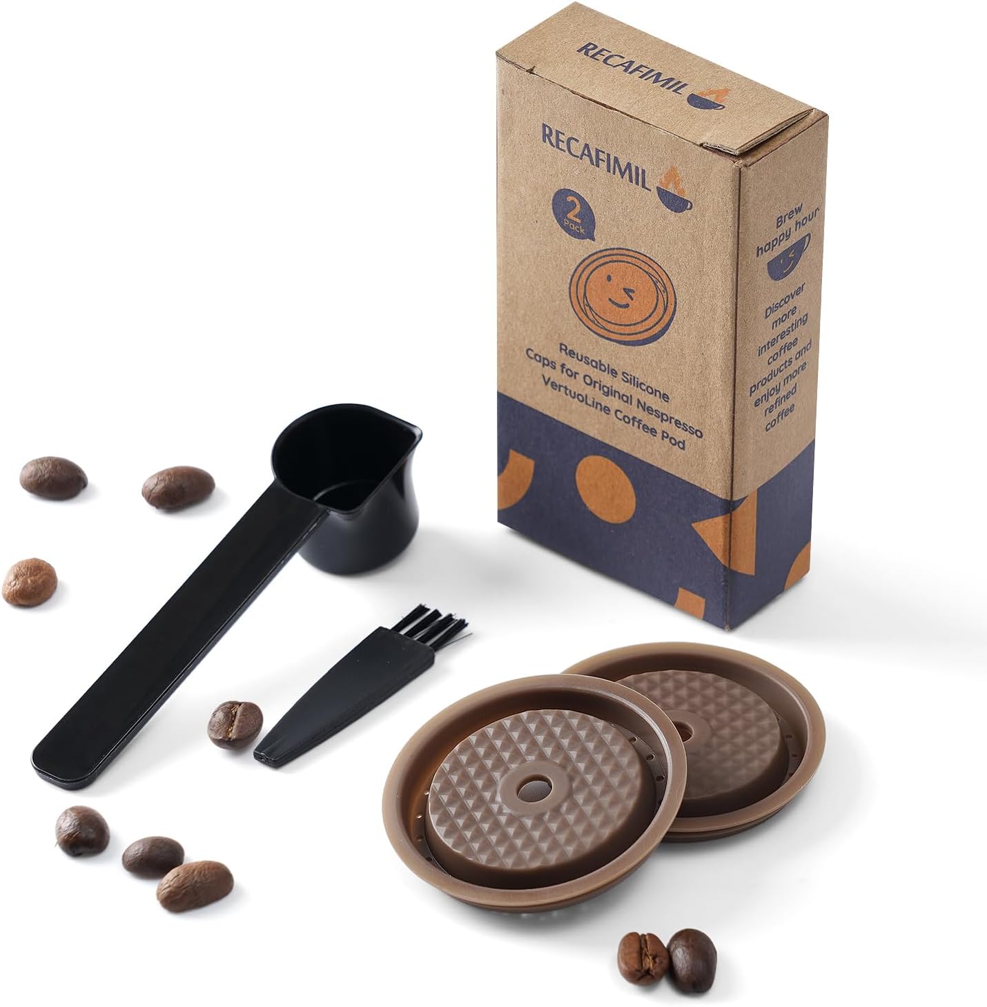 Café Filtres,Capsules De café rechargeables et réutilisables pour Nespresso, paniers filtres