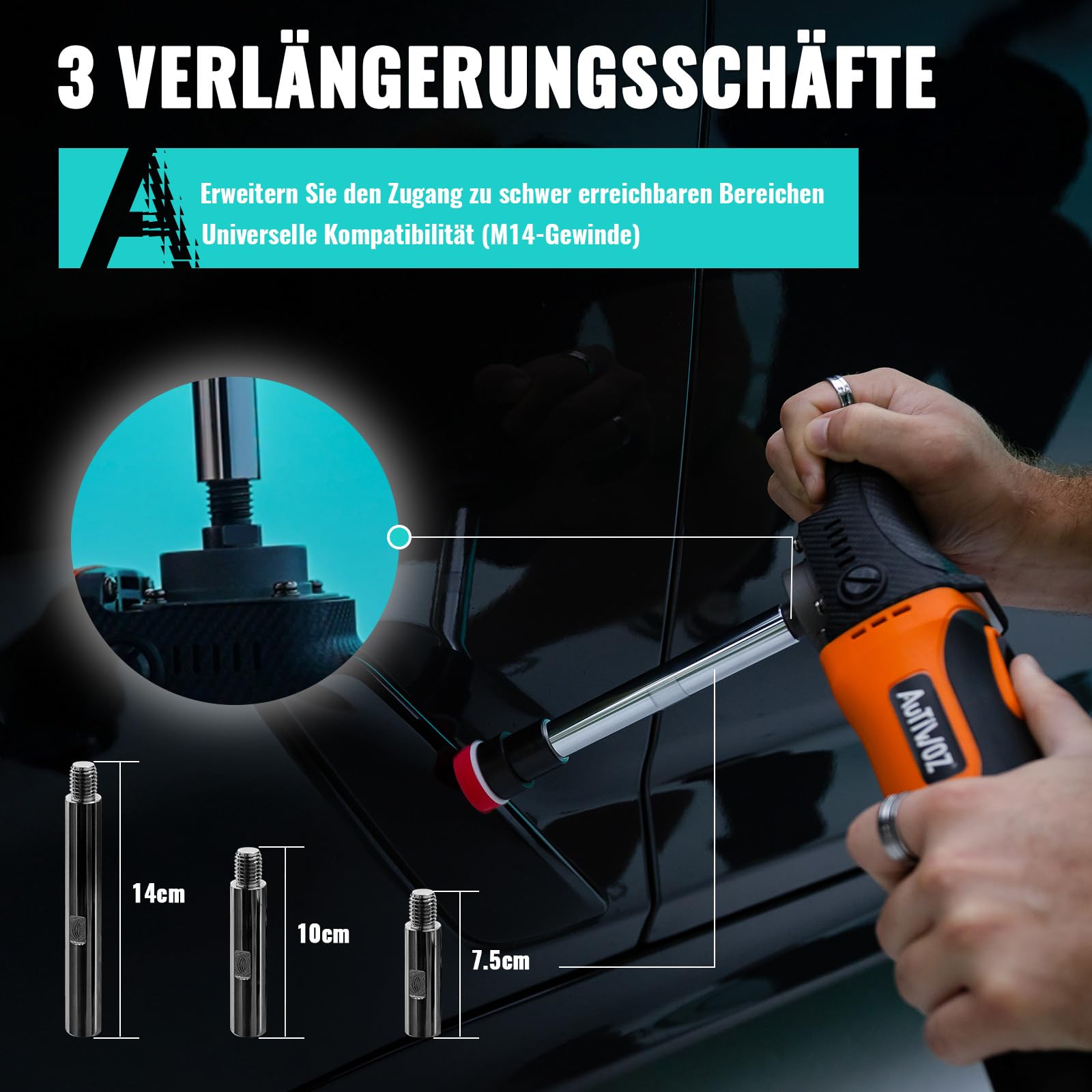 AUTIWOZ Mini Rotationspoliermaschine Auto Set, Kleine Poliermaschine 630W